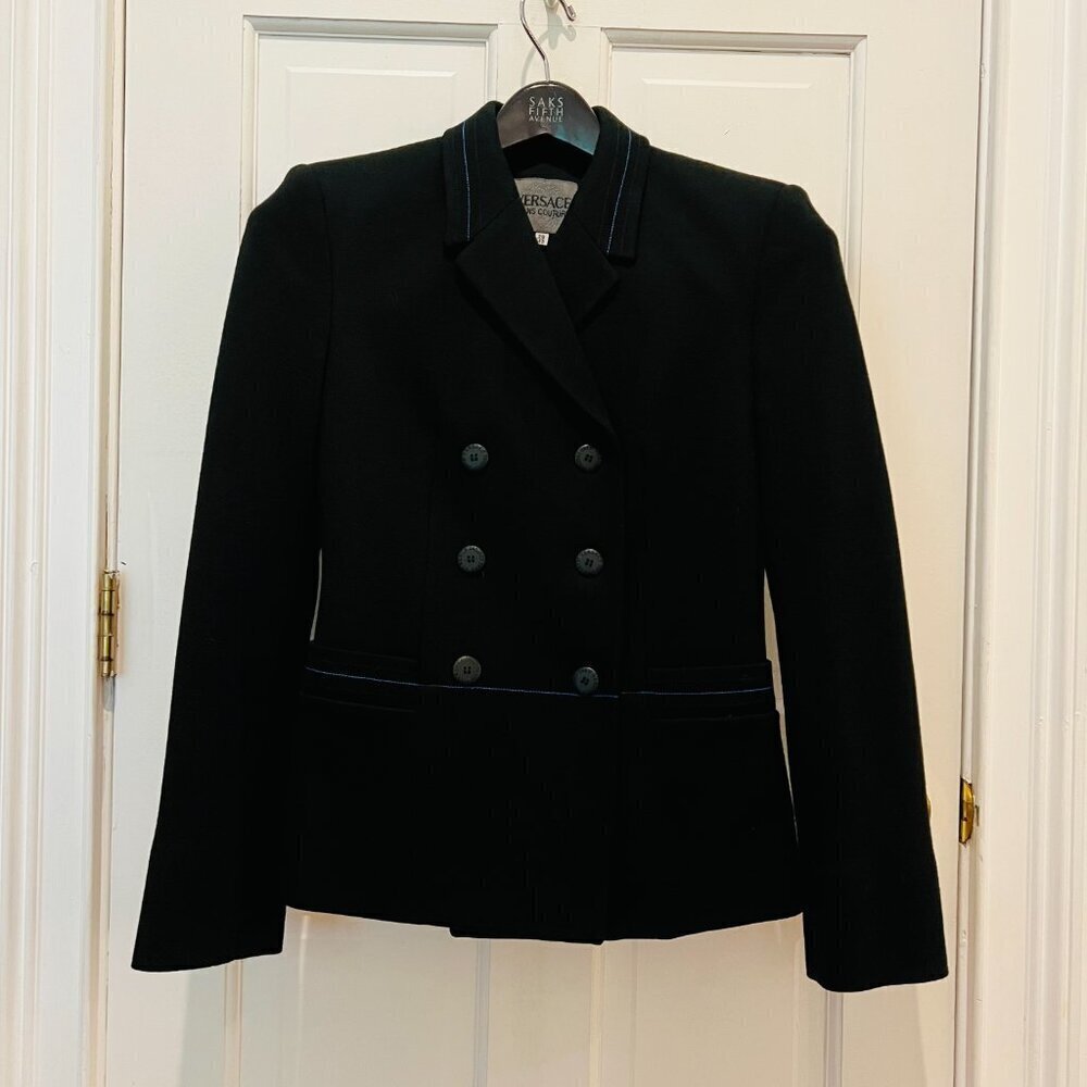Versace Jeans Couture Double Breast Blazer Jacket and Skirt Suit Set EU 42 US 8 - Picture 10 of 16